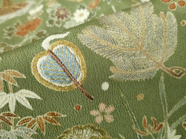 平和屋着物■豪華黒留袖 刺繍 宝尽くし花文 暈し染め 金糸 金彩 正絹 逸品 DABE8548qa
