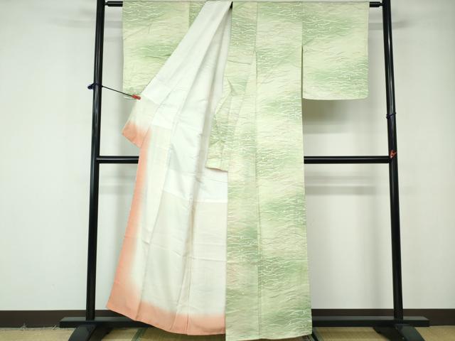 平和屋着物■上質な小紋 露芝文 暈し染め 正絹 逸品 DABE8557qa