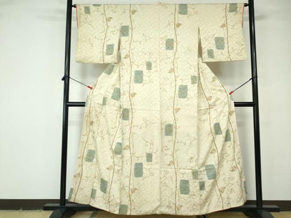平和屋着物■上質な小紋 蔦の葉鬼灯花文 金彩 正絹 逸品 DABE8558qa