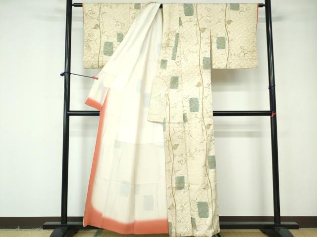 平和屋着物■上質な小紋 蔦の葉鬼灯花文 金彩 正絹 逸品 DABE8558qa
