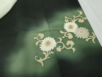 平和屋着物■豪華黒留袖 駒刺繍 花鳥文 暈し染め 金彩 正絹 逸品 DABE8560qa
