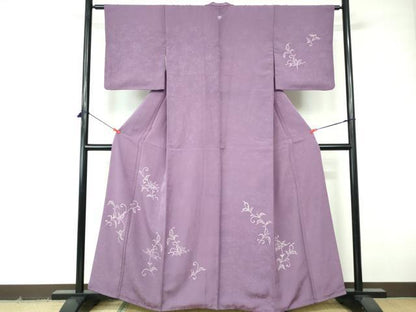 平和屋着物■訪問着　ろうけつ染め　地紋起こし　花唐草文　正絹　逸品　DABE8589qa