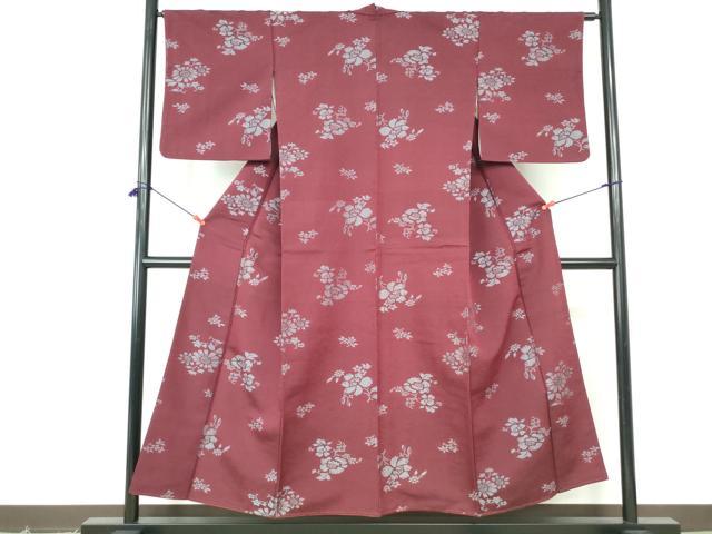 平和屋着物■上質な小紋　草花文　正絹　逸品　DABE8591qa