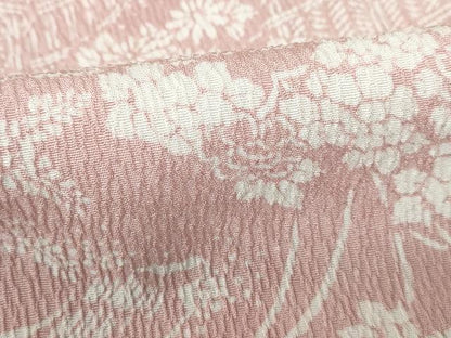 平和屋着物■上質な小紋　絞り　ふくれ織　風景花文　正絹　逸品　DABE8593qa