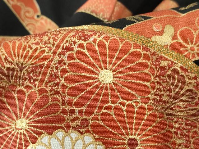 平和屋着物■豪華黒留袖　駒刺繍　地紙枝松花文　金彩　正絹　逸品　DABE8595qa