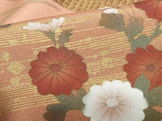 平和屋着物■豪華色留袖　枝松花文　暈し染め　金銀彩　正絹　逸品　DABE8599qa