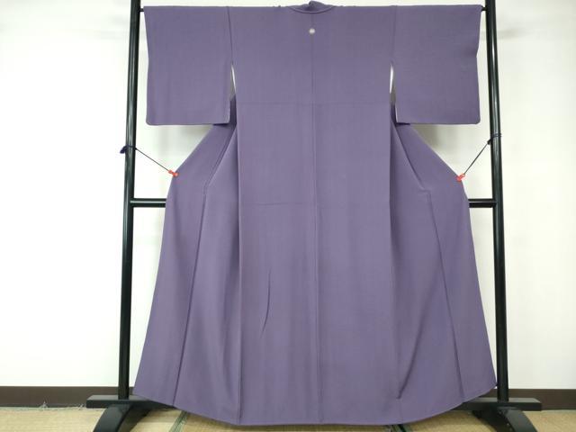 平和屋着物■上質な色無地　鳩羽色　正絹　逸品　DABE8613qa