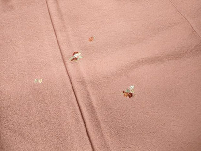 平和屋着物■訪問着　総刺繍　舞花文　金糸　正絹　逸品　DABE8618qa