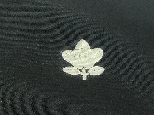 平和屋着物■豪華黒留袖　駒刺繍　地紙花文　金彩　正絹　逸品　DABE8620qa