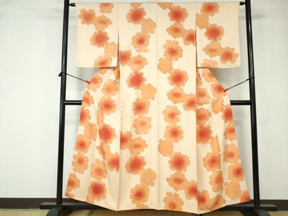平和屋着物■上質な小紋 地紋起こし 花間道 正絹 逸品 DABE8636qa