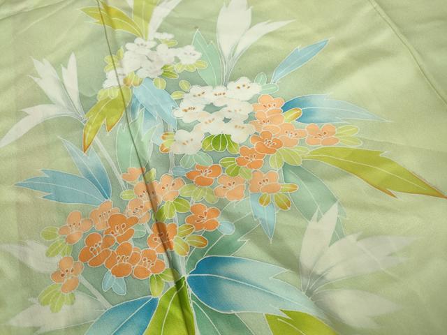 平和屋着物■訪問着 草花文 暈し染め 正絹 逸品 DABE8638qa