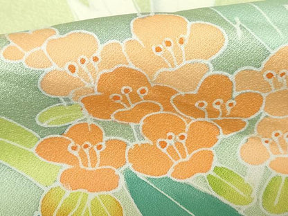 平和屋着物■訪問着 草花文 暈し染め 正絹 逸品 DABE8638qa