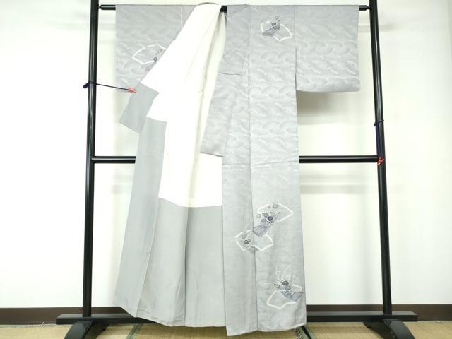 平和屋着物■訪問着 絞り 花筏文 正絹 逸品 DABE8640qa