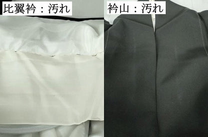 平和屋着物■豪華黒留袖 絵巻飛鶴花文 暈し染め 金銀彩 正絹 逸品 DABE8641qa