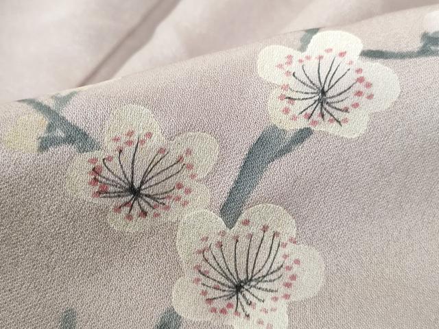 平和屋着物■訪問着 手描き 枝梅花文 正絹 逸品 DABE8643qa