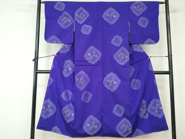 平和屋着物■上質な小紋 花菱文 金糸 正絹 逸品 DABE8647qa