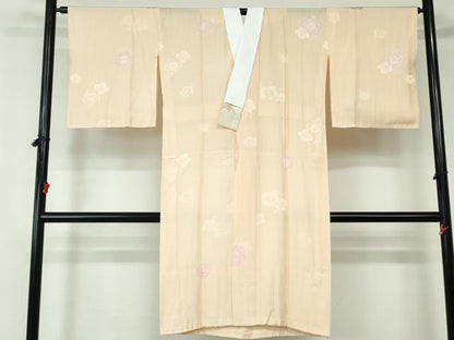 平和屋着物■長襦袢 無双仕立て 絞り 舞梅文 正絹 逸品 DABE8648qa