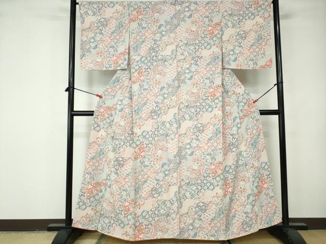 平和屋着物▽上質な小紋　単衣　辻が花　正絹　逸品　AABA7503fy 楽天市場】平和屋着物▽上質な小紋 単衣 作家物 草花文 正絹 逸品