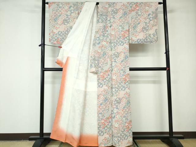 平和屋着物□上質な小紋 辻が花 正絹 逸品 DABE8651qa