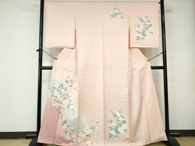 平和屋着物■訪問着 草花文 暈し染め 正絹 逸品 DABE8652qa