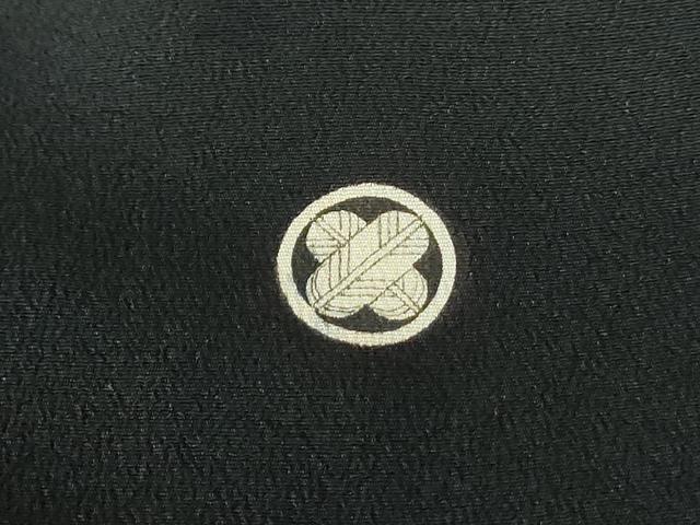 平和屋着物■豪華黒留袖 刺繍 流水笹花文 金銀彩 正絹 逸品 DABE8656qa