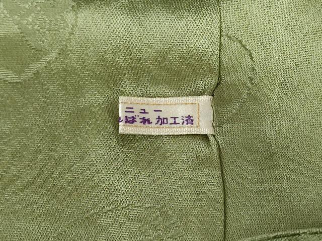 平和屋着物■上質な色無地 人物風景地紋 柳茶色 さが美扱い 正絹 逸品 DABE8667qa