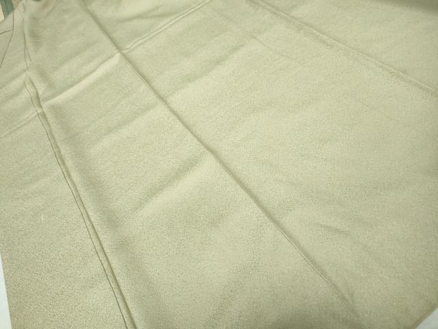 平和屋着物■上質な色無地 霞地紋 白橡色 正絹 逸品 DABE8684qa