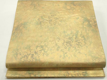 平和屋着物◎六通柄袋帯　霞文　金糸　引箔　正絹　逸品　DABE8731qa