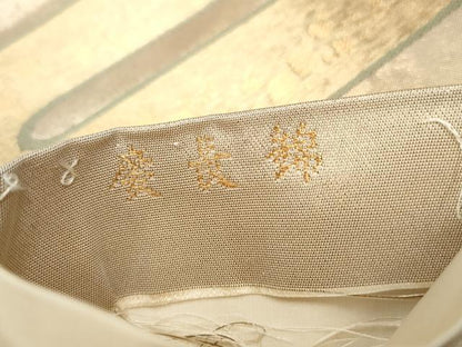 平和屋着物◎六通柄袋帯　唐織　慶長錦　能衣霞文　金銀糸　正絹　逸品　DABE8740qa
