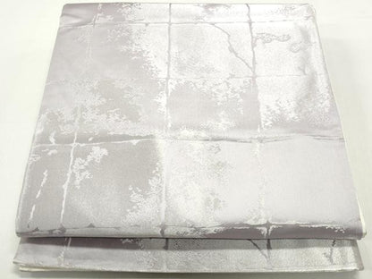 平和屋着物◎両面　全通柄袋帯　破れ色紙　銀糸　正絹　逸品　DABE8761qa