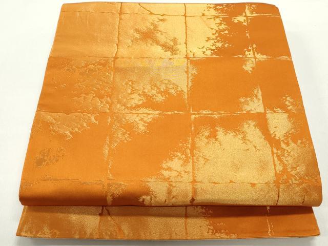 平和屋着物◎両面　全通柄袋帯　破れ色紙　金糸　正絹　逸品　DABE8786qa
