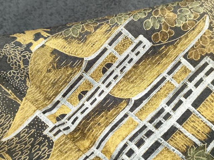 平和屋着物■訪問着 風景花文 暈し染め 金彩 正絹 逸品 DABE8801qa