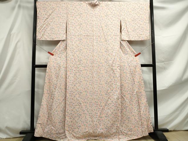 平和屋着物■上質な小紋 草花文 正絹 逸品 DABE8803qa
