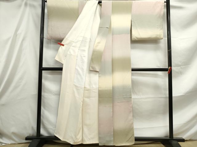 平和屋着物■訪問着 刺繍 霞文 暈し染め 正絹 逸品 DABE8808qa