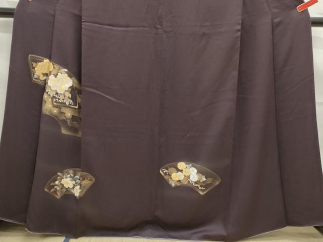 平和屋着物■訪問着 地紙枝花文 暈し染め 金銀彩 正絹 逸品 DABE8813qa