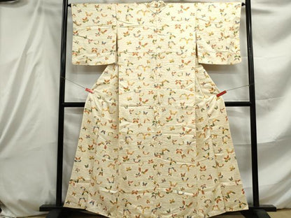 平和屋着物■上質な小紋 舞蝶文 正絹 逸品 DABE8816qa