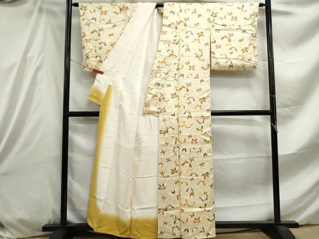 平和屋着物■上質な小紋 舞蝶文 正絹 逸品 DABE8816qa