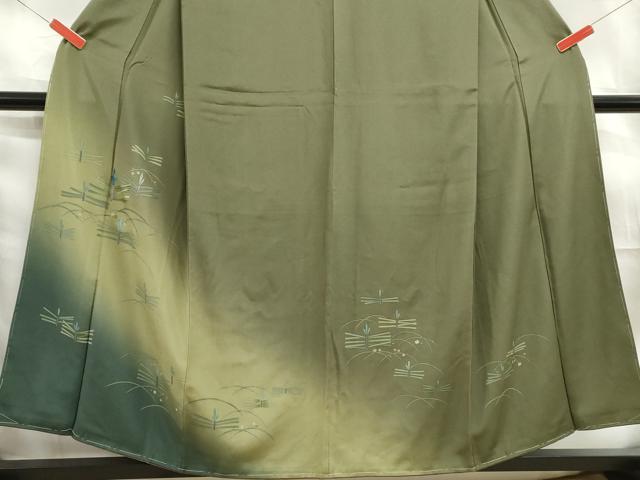 平和屋着物■訪問着 刺繍 幾何学文 暈し染め 正絹 逸品 DABE8820qa