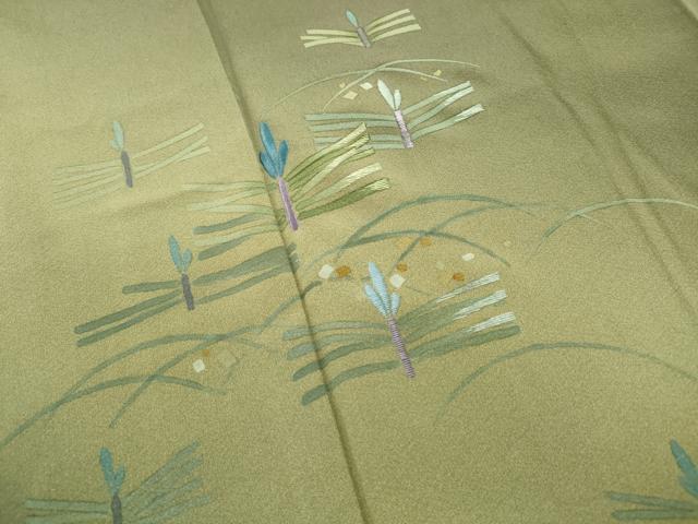 平和屋着物■訪問着 刺繍 幾何学文 暈し染め 正絹 逸品 DABE8820qa