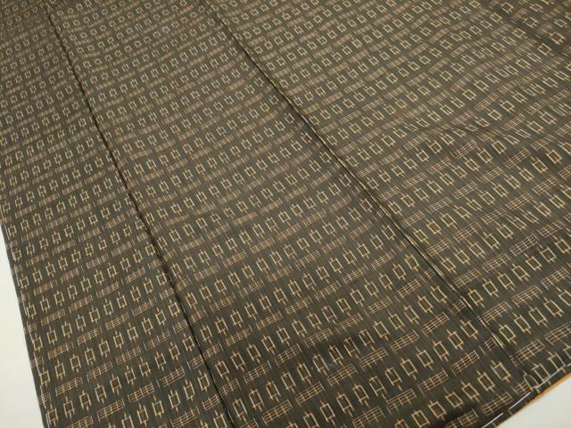 平和屋着物■上質な紬 幾何学文 正絹 逸品 DABE8833qa
