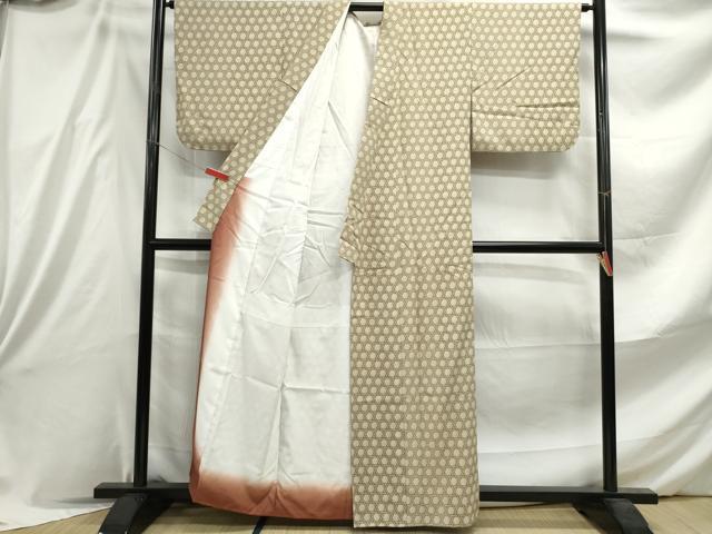 平和屋着物■小紋 籠目文 洗える着物 DABE8835qa