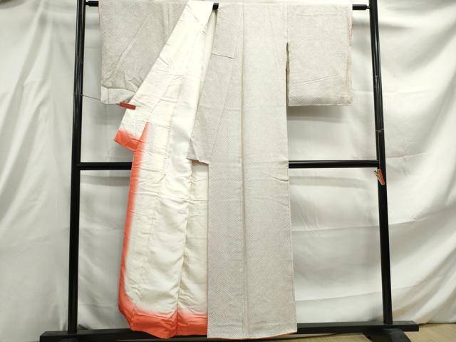 平和屋着物□大変加工の良い総絞り小紋 正絹 逸品 DABE8836qa