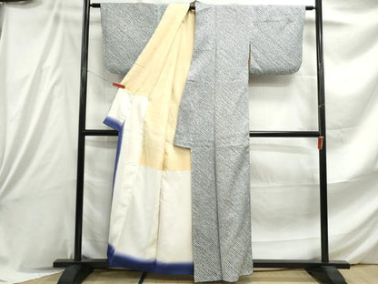 平和屋着物■大変加工の良い総絞り小紋　正絹　逸品　DABE8837qa