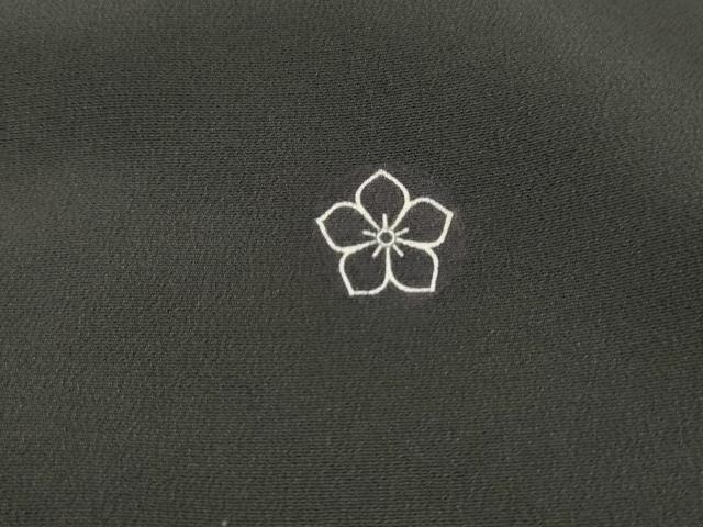 平和屋着物■豪華黒留袖 刺繍 扇面花文 暈し染め 銀彩 正絹 逸品 DABE8841qa