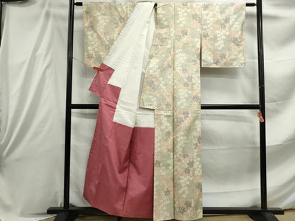 平和屋着物■本場染大島紬 枝葉楓文 正絹 逸品 DABE8842qa