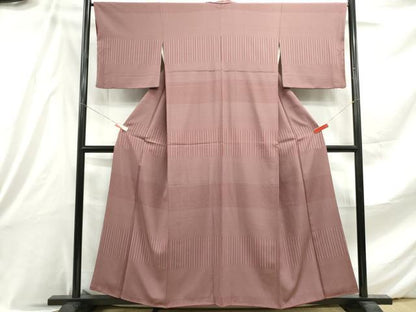 平和屋着物■江戸小紋 横段文 正絹 逸品 DABE8845qa