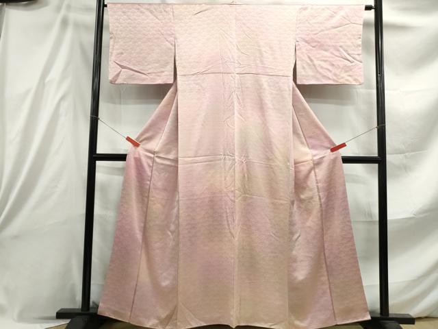 平和屋着物■上質な小紋 青海波花文 暈し染め 正絹 逸品 DABE8850qa