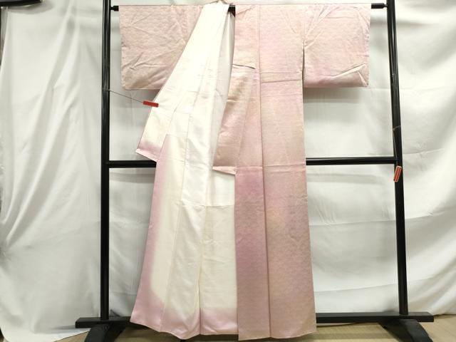 平和屋着物■上質な小紋 青海波花文 暈し染め 正絹 逸品 DABE8850qa