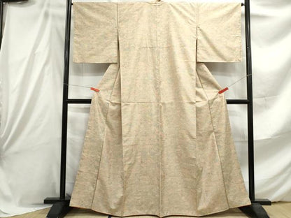 平和屋着物■上質な紬　風景文　正絹　逸品　DABE8853qa