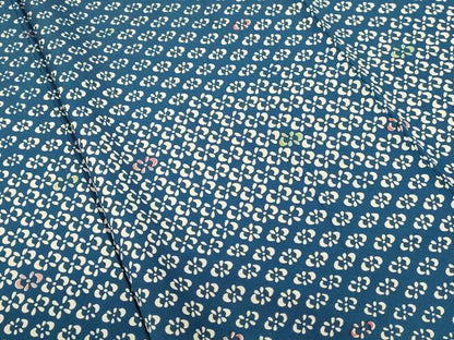 平和屋着物■訪問着 型染め 幾何学花文 正絹 逸品 DABE8858qa